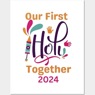 Our first Holi together 2024 l Holi Festival l Indian festival Posters and Art